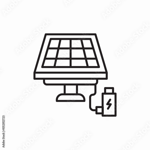 solar panel battery icon sign vector