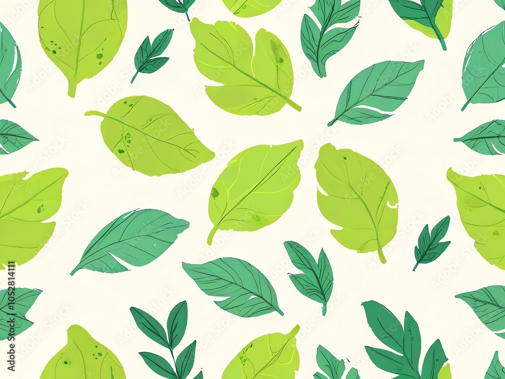 Green Leaves Pattern Green Leaves Pattern