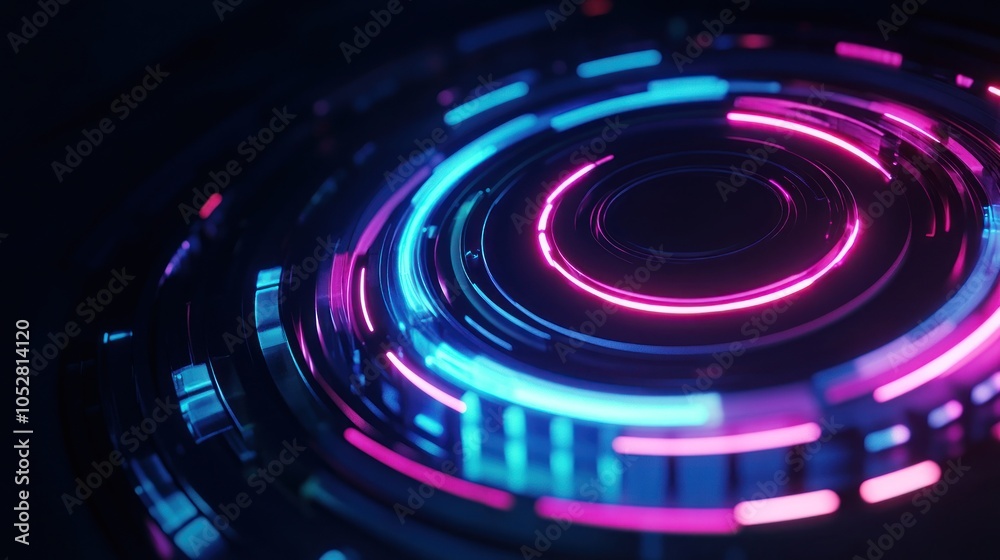 Abstract Neon Circle Abstract Neon Circle