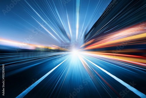 high speed abstract of motion light for background