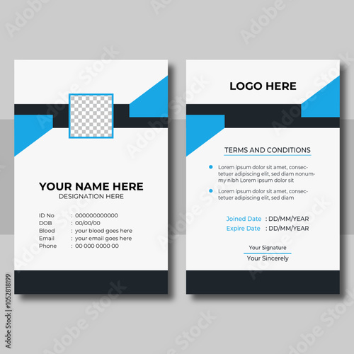 Elegant ID card template design
