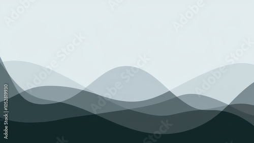 Abstract wave pattern in muted colors on a light background