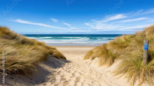 Discover the freedom of naturism at this tranquil beach entrance, where sun, sand, and serenity await nudists.