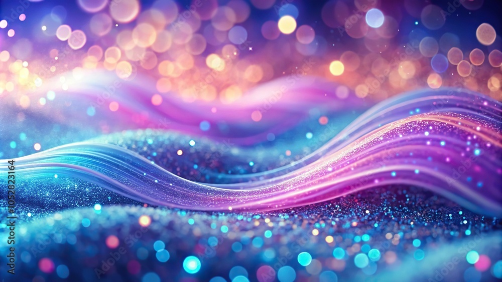 Pastel neon waves on sparkling background Pastel neon waves on sparkling background
