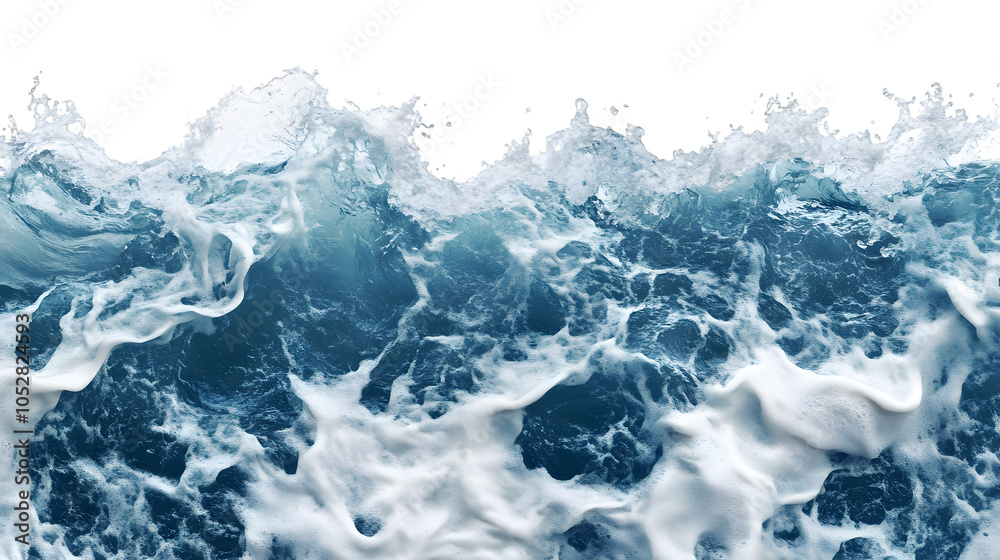 Ocean Water Surface Texture on White Background, Ocean Water Surface Texture on White Background,