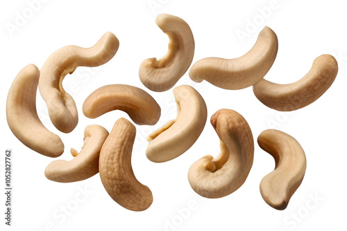 set of nuts isolated on transparent background