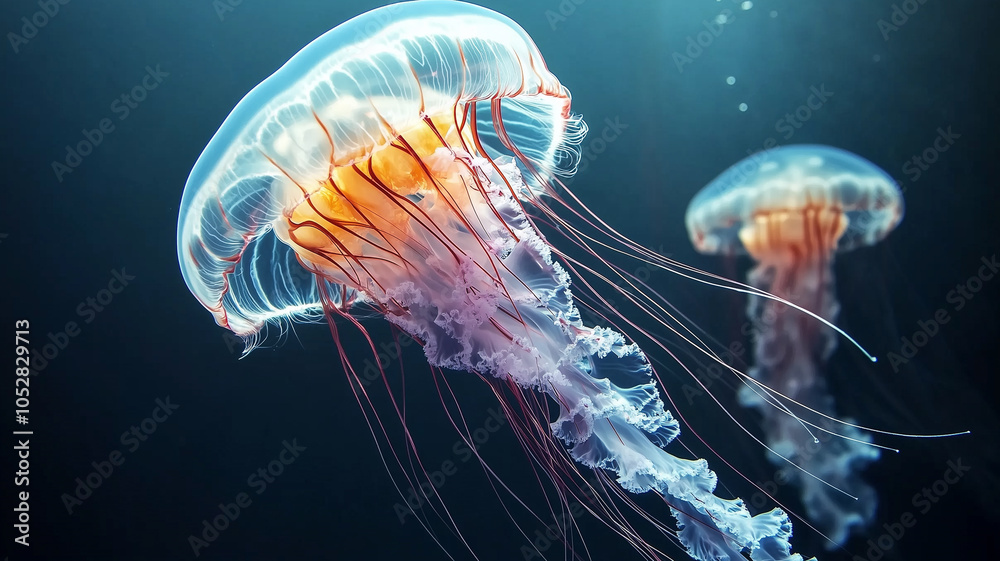Fototapeta premium jelly fish in water