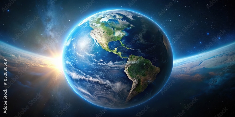 Photograph of planet Earth from space Photograph of planet Earth from space