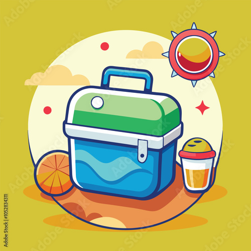 Summer cooler with a drink & fruit
