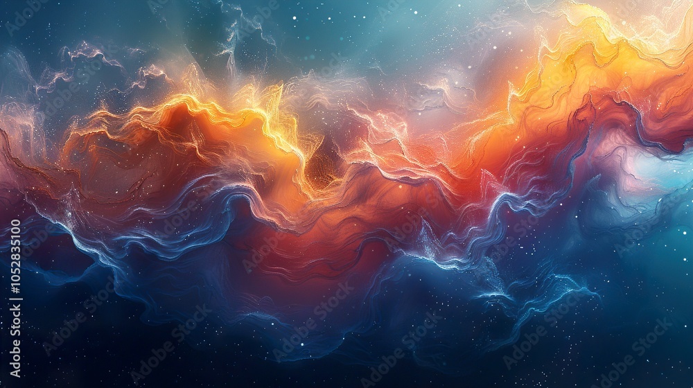 Cosmic Dreamscape: Abstract Nebula with Glowing Stars Cosmic Dreamscape: Abstract Nebula with Glowing Stars