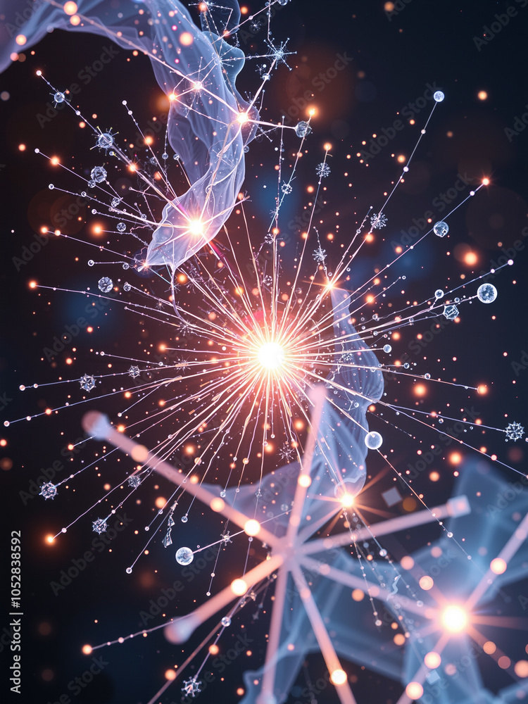 Obraz premium Abstract Cosmic Meditation Inner Microcosm and Parallel Universe Portal Illustration