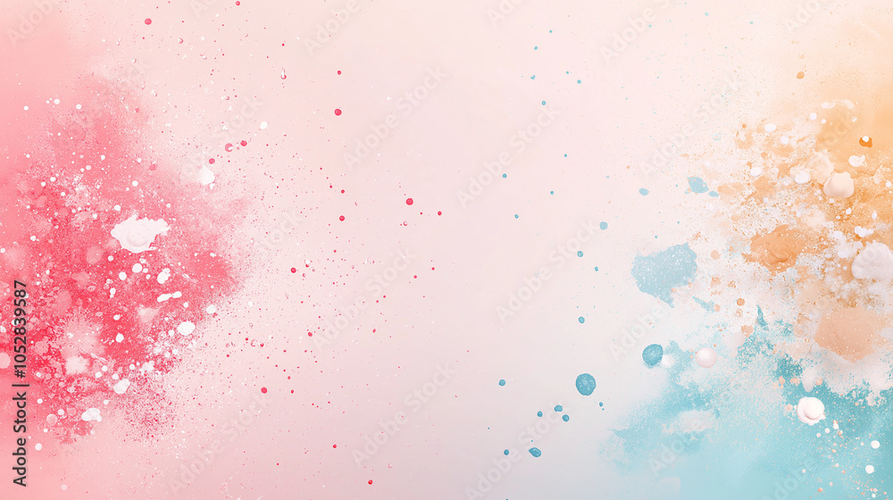 A vibrant paint splash impact background, with colors colliding and blending together.