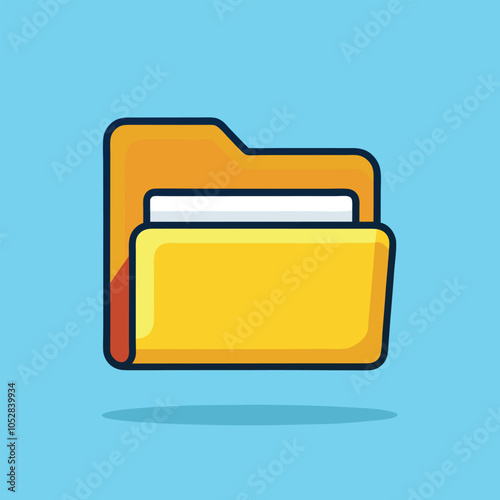 A yellow folder icon with a blue background.