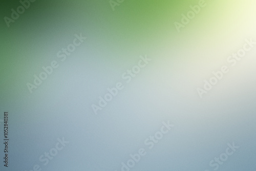 Noisy grainy abstract backdrop with a soft gradient blending shades of green, blue, and white in a harmonious display