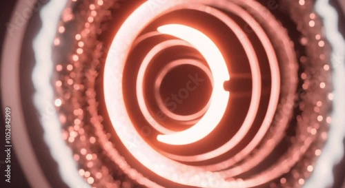 beautiful circular shaped plasma light isolated