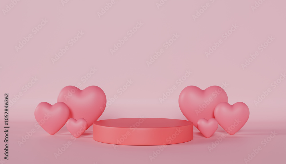 Pink heart with ribbon, a symbol of love and romance, perfect for Valentine's Day cards and decorations Pink heart with ribbon, a symbol of love and romance, perfect for Valentine's Day cards and decorations