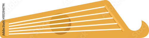 Latvian kokle string instrument is being played for a traditional folk song