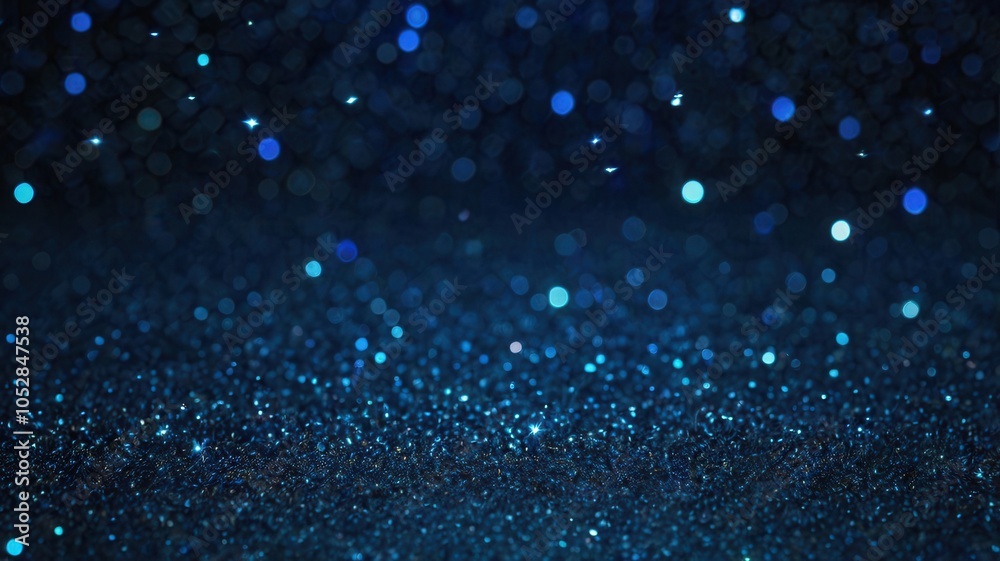 Fototapeta premium a beautiful navy blue glowy glitter background