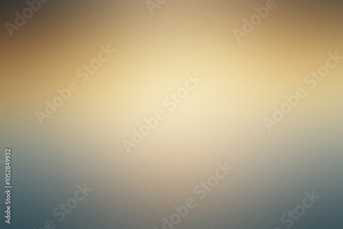 A blurry image of a yellow and blue background with a white circle in the middle. Noisy backdrop with grain