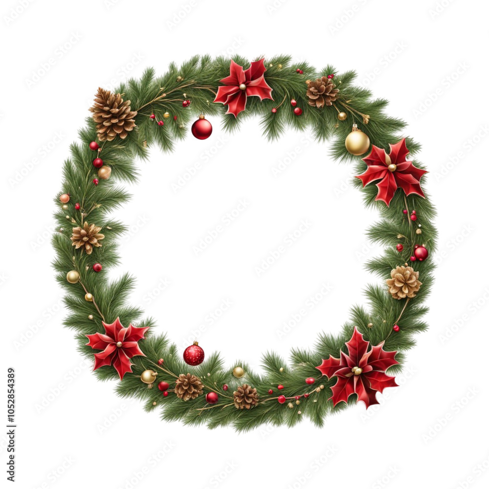 Christmas circle border transparent background Christmas circle border transparent background