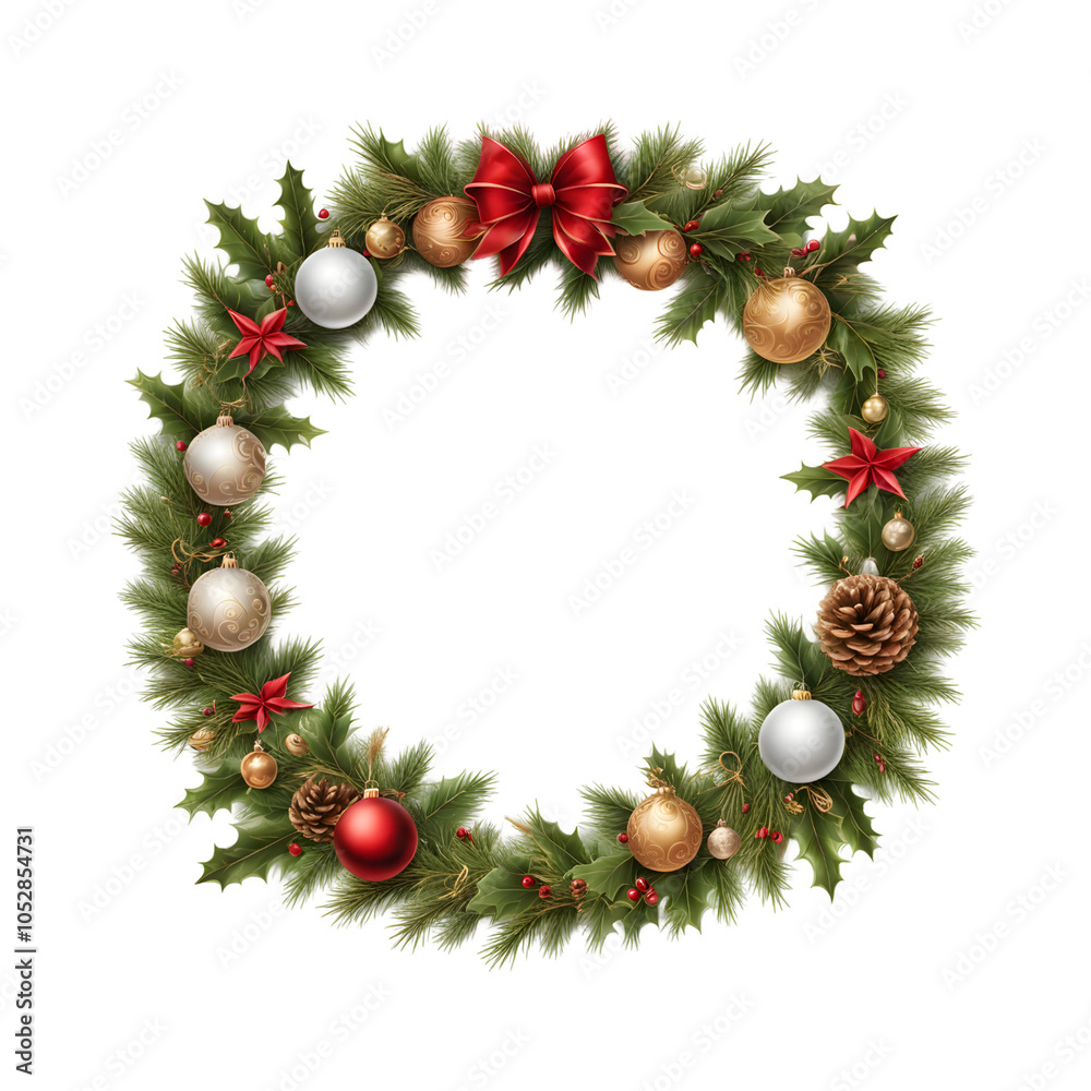 Christmas circle border transparent background Christmas circle border transparent background
