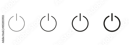 power buton icon set vector. Power Switch Icon
