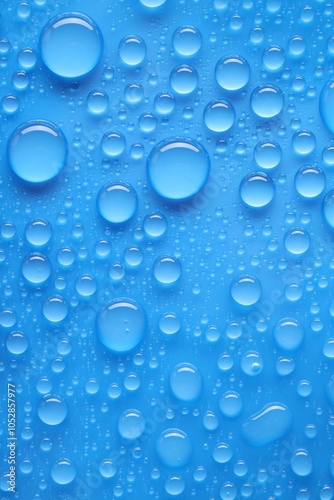 Wallpaper Mural Water drops on blue background, top view Torontodigital.ca