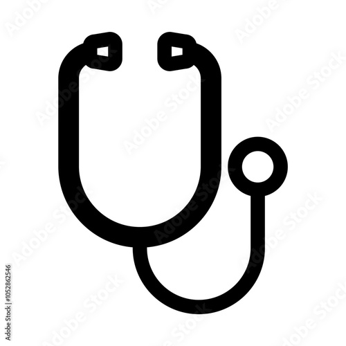 Simple stethoscope Icons Web graphics.