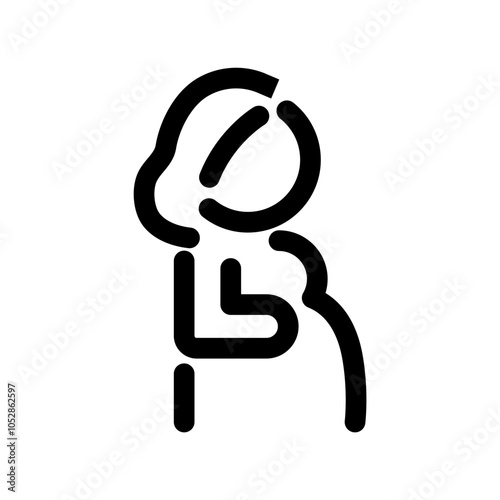 Simple Pregnant Woman Icons Web graphics.