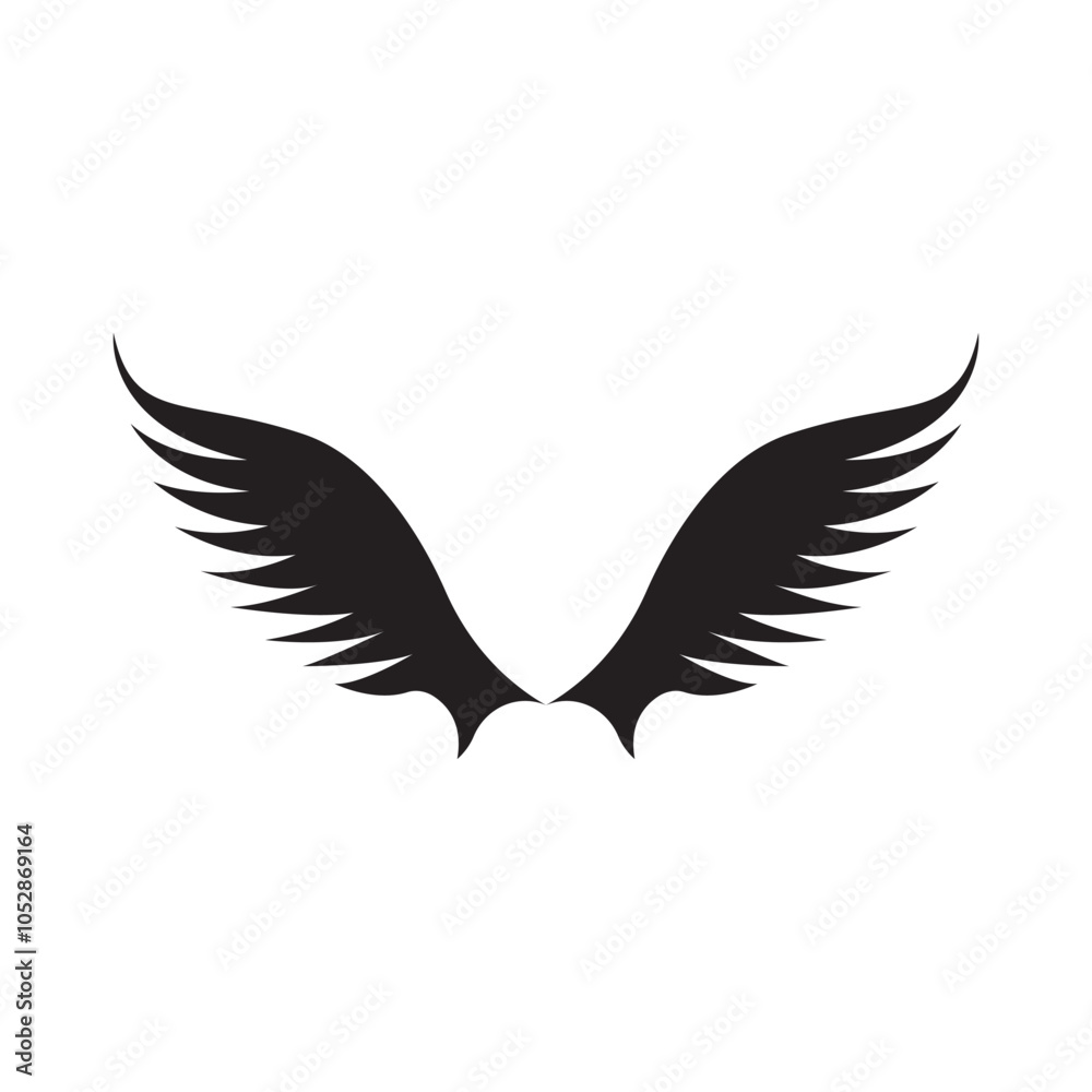Fototapeta premium Wings Logo Bird Wings Vector Illustration Brand Design Template