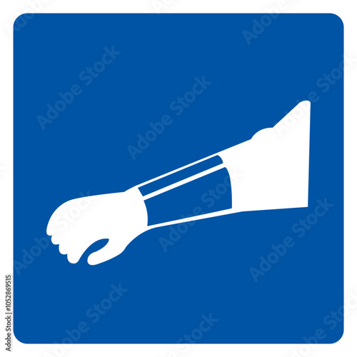 Wear Arm Protection Symbol Sign ,Vector Illustration, Isolate On White Background Label. EPS10