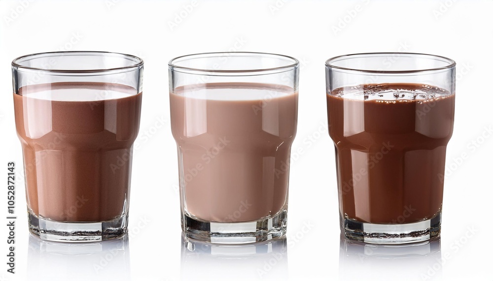 Chocolate Milk on white background isolated. Beverage. Drink. Chocolate Milk on white background isolated. Beverage. Drink.