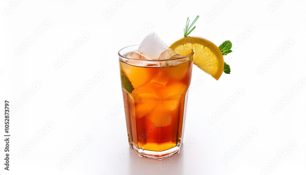 Iced Tea on white background isolated. Beverage. Drink.