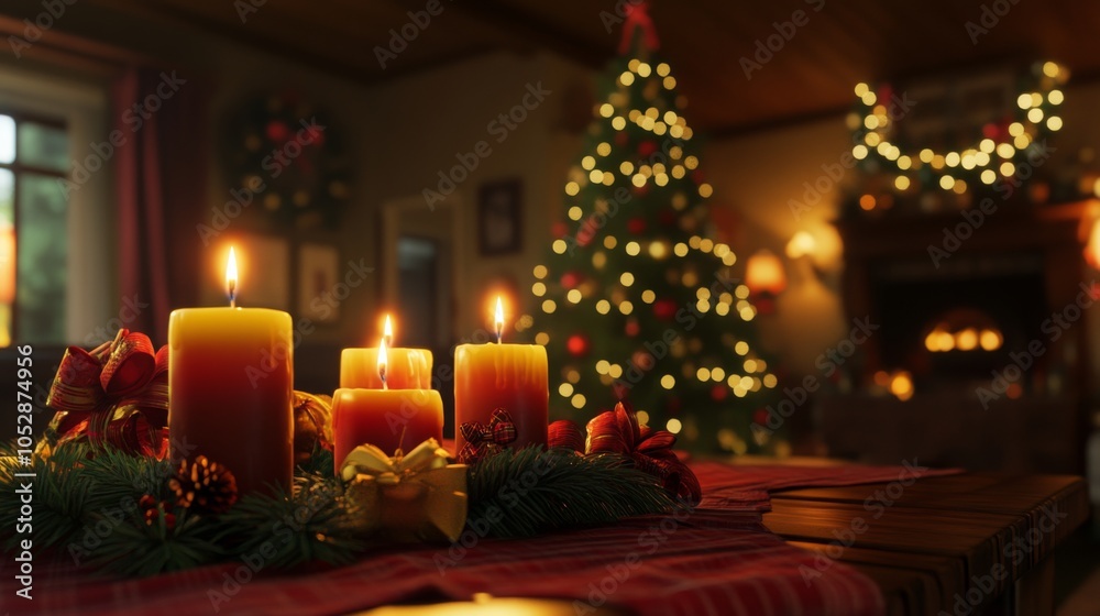 Festive New Year Eve Gathering with Cozy Candles Festive New Year Eve Gathering with Cozy Candles