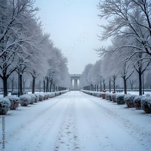 snow covered road