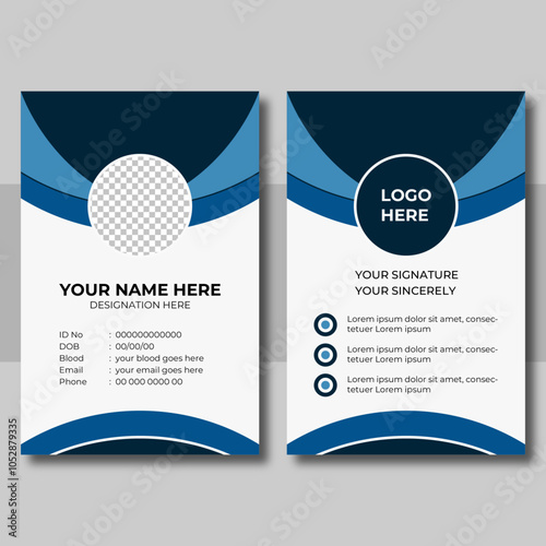 Modern and Clean Business id Card Template Design