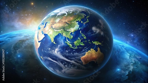 Planet earth background with copyspace for text