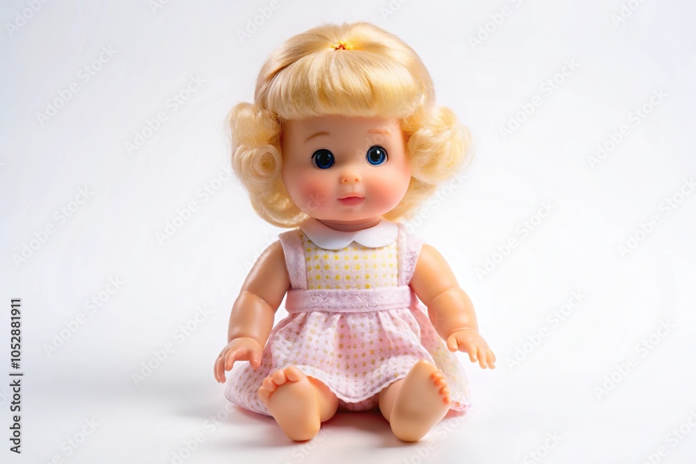 Plastic doll toy isolated on white background Plastic doll toy isolated on white background