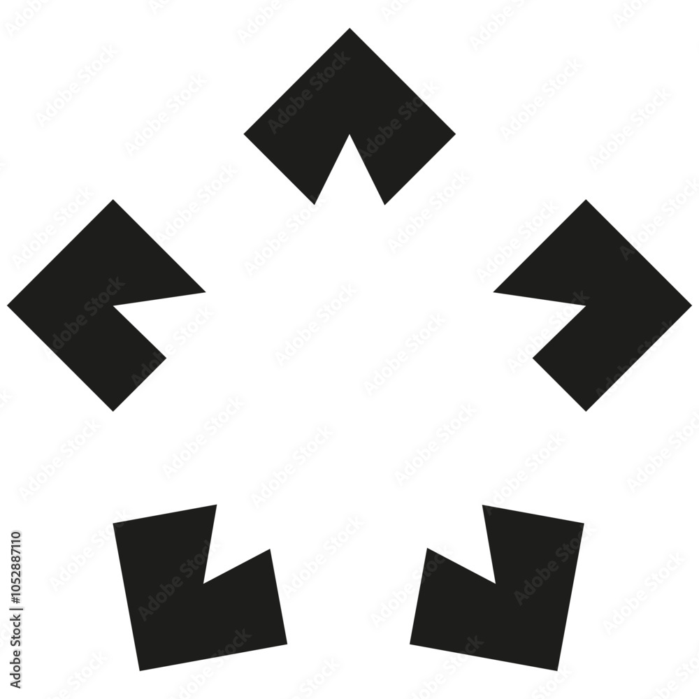Arrow icon set. Geometric black shapes. Abstract directional symbols. Vector arrow design. Arrow icon set. Geometric black shapes. Abstract directional symbols. Vector arrow design.