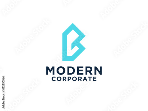 Free Download Abstract Letter B Logo Geometric Triangle. Flat Vector Logo Design - GFXLoad