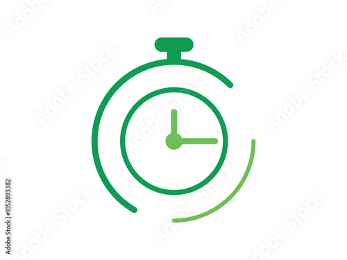 clock lineart logo icon vector illustration transparent background