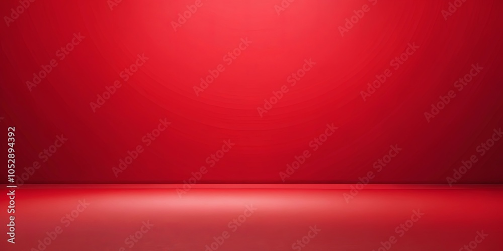 Obraz premium A minimalist abstract representation of a red room with subtle lighting, offering a blank canvas for imaginative exploration.