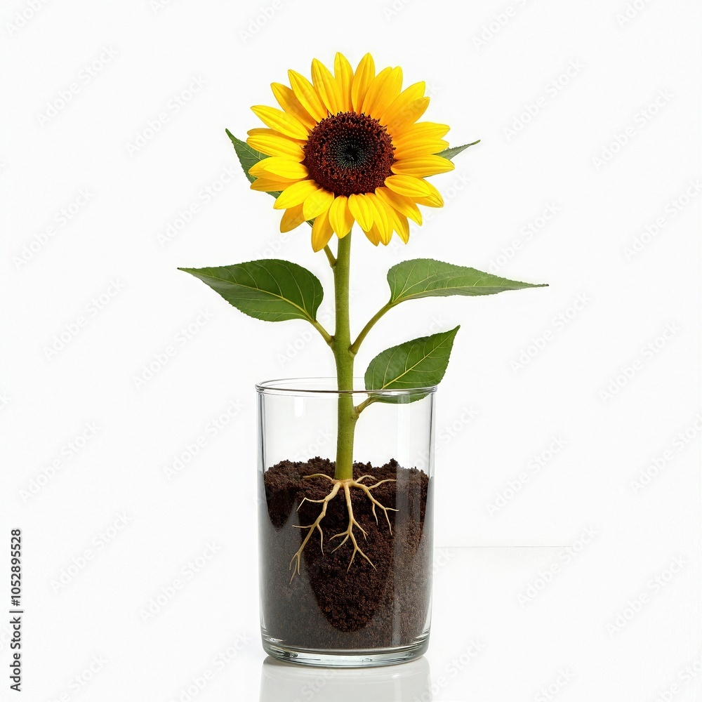 Obraz premium Sunflower Root System Display