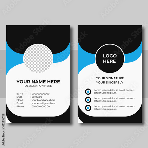 Modern Elegant ID card template design
