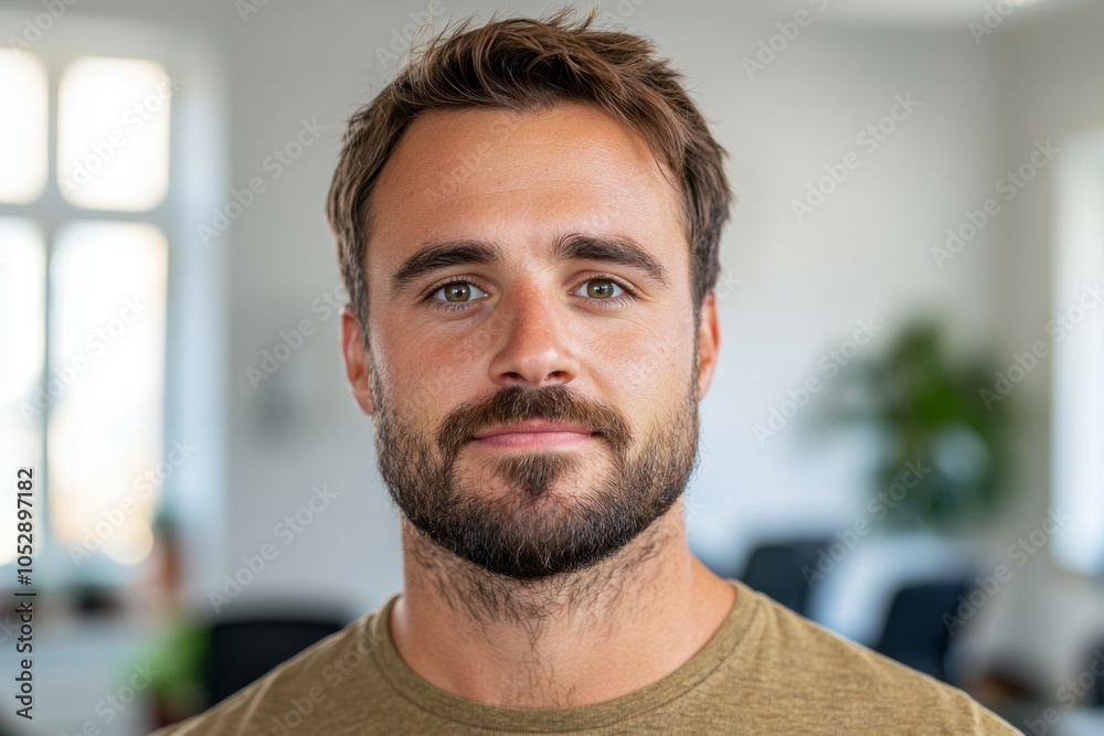 A man with a beard and glasses is smiling for the camera A man with a beard and glasses is smiling for the camera