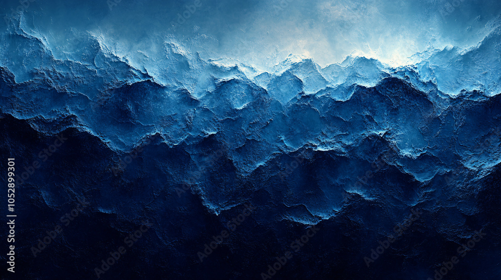 Fototapeta premium A serene blue abstract background with smooth gradients, creating an inviting space for text overlays in calming designs, perfect for wellness, meditation, or beach-themed events.