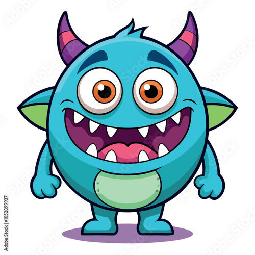 bubble cartoon monster 
