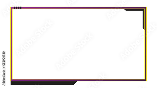 Simple overlay frame design, simple gaming overlay frame