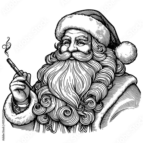 santa claus smoking