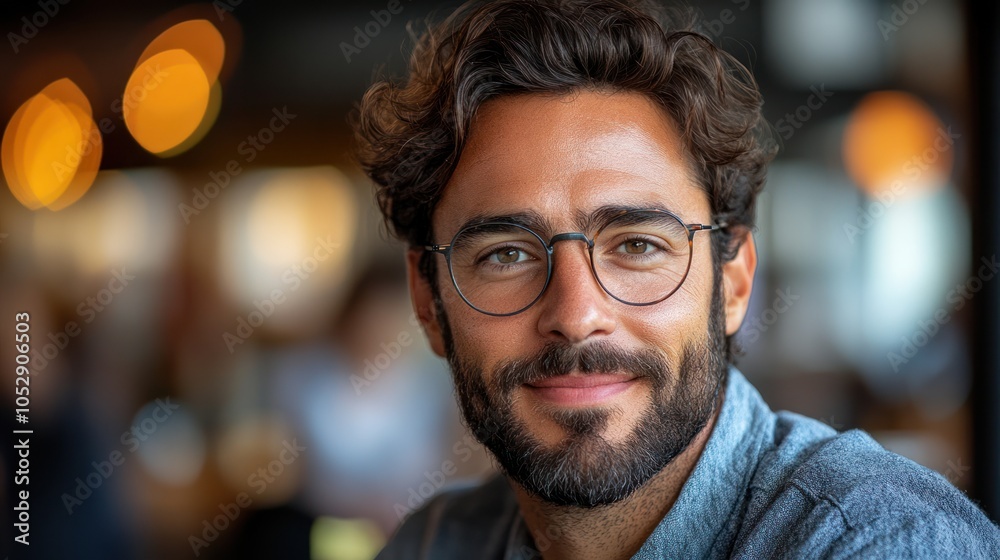 Portrait of a smiling man wearing glasses Portrait of a smiling man wearing glasses